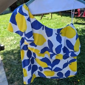 Lemon one shoulder blouse